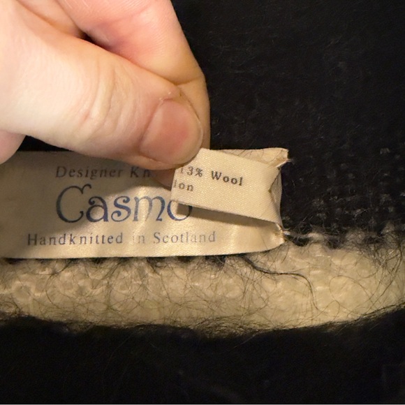 Vintage Casmo Handknitted Scotland Mohair Wool Sweater Size M/L 78% Mohair - Picture 12 of 13